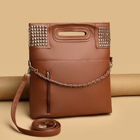 Women's Pu Leather Solid Color Classic Style Zipper Crossbody Bag main image 3