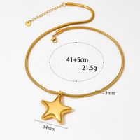 304 Stainless Steel 16K Gold Plated White Gold Plated Gold Plated Casual Simple Style Plating Heart Shape Pendant Necklace main image 2