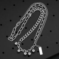 304 Stainless Steel Hip-Hop Geometric Necklace main image 8