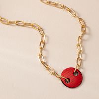 Simple Style Classic Style Geometric Wood Ferroalloy Plating Women's Necklace main image 5