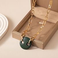Simple Style Classic Style Geometric Wood Ferroalloy Plating Women's Necklace main image 9