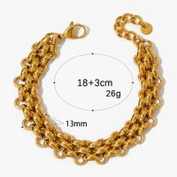 Casual Simple Style Geometric 304 Stainless Steel 16K Gold Plated White Gold Plated Gold Plated Bracelets In Bulk main image 3