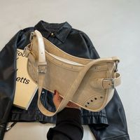 Women's Pu Leather Geometric Color Block Vintage Style Zipper Underarm Bag main image 2