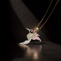 Vintage Style Bird Titanium Steel Copper Plating Pendant Necklace 1 Piece sku image 1