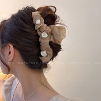 Women's Elegant Sweet Flower Cloth Hair Claws main image 5