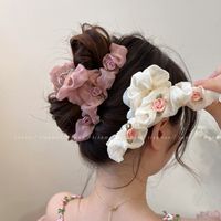 Women's Elegant Sweet Flower Cloth Hair Claws main image 4