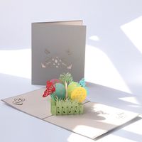 Easter Sweet Heart Shape Butterfly Egg Paper Holiday Daily Festival Card main image 1