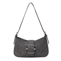 Women's Pu Leather Color Block Classic Style Zipper Buckle Shoulder Bag sku image 2