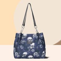 Women's Oxford Cloth Geometric Ghost Punk Zipper Underarm Bag main image 1