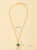 Kupfer 18 Karat Vergoldet IG-Stil Sonne Stern Inlay Zirkon Halskette Mit Anhänger main image 3