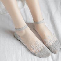Women's Simple Style Classic Style Solid Color Holiday Daily Transparent Hollow Out Socks sku image 4