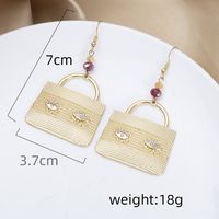 1 Pair Casual Simple Style Bag Alloy Drop Earrings main image 2