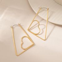 1 Pair IG Style Exaggerated Heart Shape Plating Ferroalloy Earrings main image 6