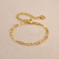 Simple Style Geometric 201 Stainless Steel Gold Plated Girl'S Anklet sku image 1