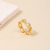 Wholesale Jewelry IG Style Geometric Alloy Plating Open Rings sku image 1