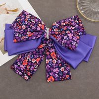 Women's Casual Simple Style Flower Bow Knot Cloth Handmade Pearl Hair Clip sku image 1