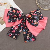 Women's Casual Simple Style Flower Bow Knot Cloth Handmade Pearl Hair Clip sku image 3