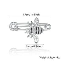 Elegant Luxurious Bee Sterling Silver Plating Inlay Zircon Unisex Brooches 1 Piece main image 2