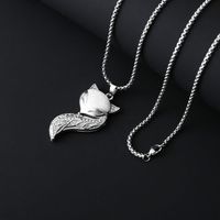 Fashion Animal Round Square Stainless Steel Alloy Inlay Rhinestones Pearl Unisex Pendant Necklace sku image 33