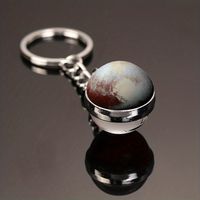 Modern Style Earth Stainless Steel Glass Inlay Glass Unisex Keychain main image 6