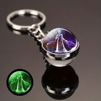 Simple Style Constellation Glass Synthesis Alloy Glass Unisex Keychain sku image 2