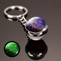 Simple Style Constellation Glass Synthesis Alloy Glass Unisex Keychain sku image 4