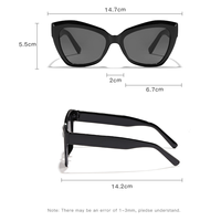 Streetwear Solid Color Pc Resin Special-Shaped Mirror Full Frame Women's Sunglasses main image 6