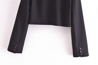 Women's Long Sleeve Blazers Pocket Business Solid Color main image 7