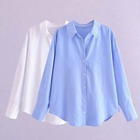 Women's Blouse Long Sleeve Blouses Casual Solid Color main image 4