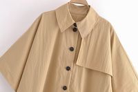 Women's Simple Style Solid Color Coat Cloak Trench Coat main image 2