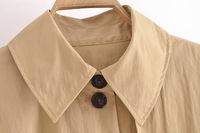 Women's Simple Style Solid Color Coat Cloak Trench Coat main image 5