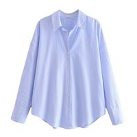 Women's Blouse Long Sleeve Blouses Casual Basic Stripe main image 2