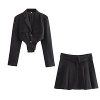 Holiday Street Women's Elegant Streetwear Solid Color Polyester Skirt Sets Skirt Sets main image 2
