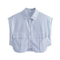 Women's Shirt Blouse Short Sleeve Blouses Pocket Vacation Geometric main image 2