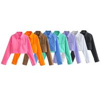 Women's Blouse Long Sleeve Blouses Pocket Vacation Solid Color main image 5