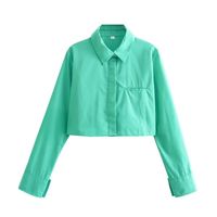 Women's Blouse Long Sleeve Blouses Pocket Vacation Solid Color main image 2