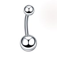 1 Piece Belly Rings Simple Style Solid Color Pure Titanium Belly Rings main image 2