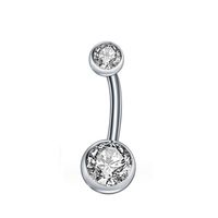 1 Piece Belly Rings Simple Style Solid Color Pure Titanium Belly Rings main image 4