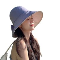 Women's Simple Style Solid Color Bow Knot Big Eaves Sun Hat main image 3