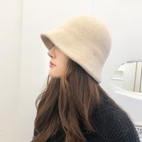 Women's Simple Style Solid Color Flat Eaves Bucket Hat main image 1