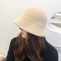 Women's Simple Style Solid Color Flat Eaves Bucket Hat main image 5