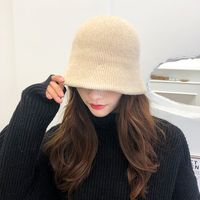 Women's Simple Style Solid Color Flat Eaves Bucket Hat main image 4