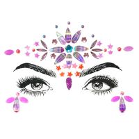 New Acrylic Face Stick-on Crystals Resin Drill Face Pasters Breast Pad Crystal Eyebrow Diamond Sticker Waterproof sku image 9