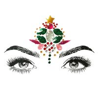 November New Acrylic Face Pasters New Exquisite Resin Onion Powder Forehead Stickers Affixed Tattoo Sticker Christmas Adhesive sku image 27