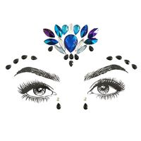 November New Acrylic Face Pasters New Exquisite Resin Onion Powder Forehead Stickers Affixed Tattoo Sticker Christmas Adhesive sku image 14