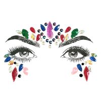 November New Acrylic Face Pasters New Exquisite Resin Onion Powder Forehead Stickers Affixed Tattoo Sticker Christmas Adhesive sku image 34