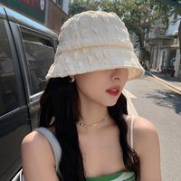 Women's Simple Style Solid Color Big Eaves Bucket Hat main image 2