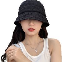 Women's Simple Style Solid Color Big Eaves Bucket Hat main image 3
