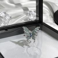 Wholesale IG Style Butterfly Copper Enamel Plating Inlay Rhinestones Open Rings sku image 9