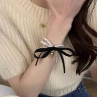 Women's Cute Sweet Bow Knot Artificial Pearl Beaded Hair Tie main image 6